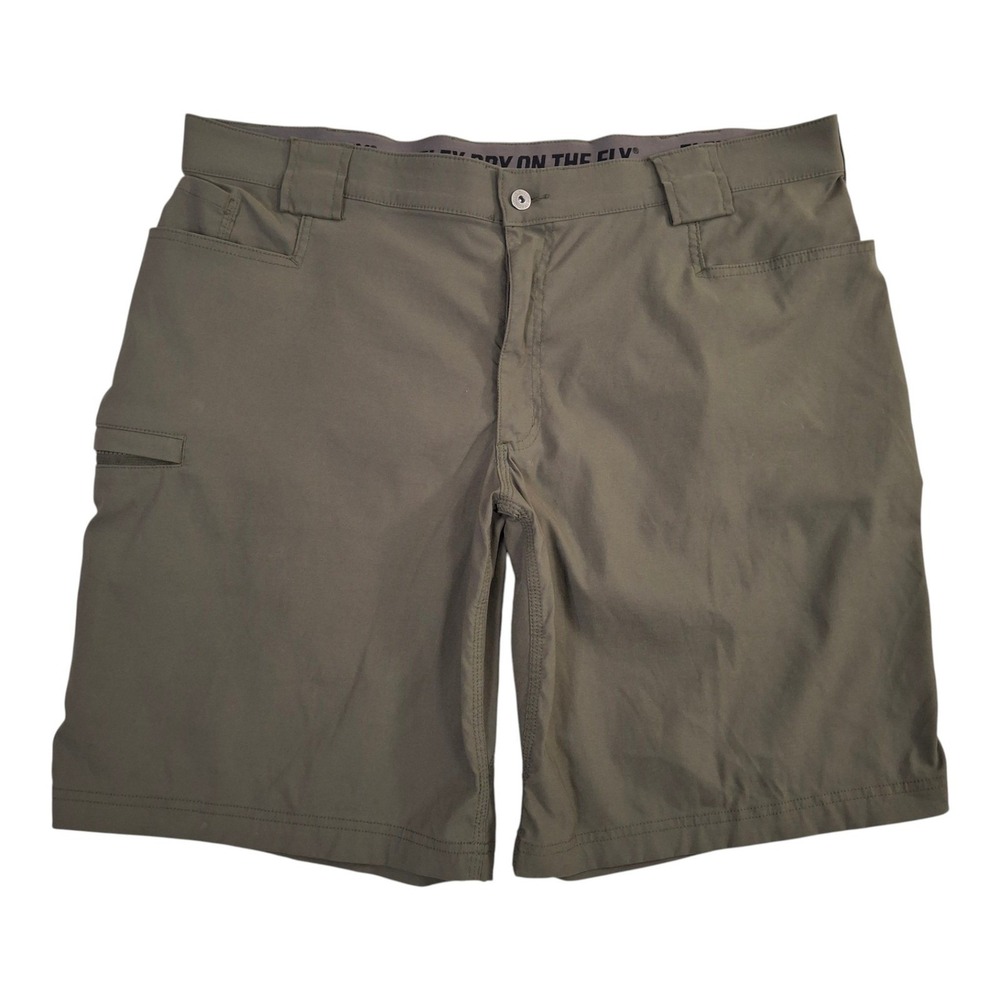 Duluth Duluthflex Dry On The Fly 11" Cargo Short Mens Size 42 Gray Nylon Stretch